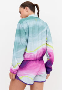 Jaqueta bomber com bolsos estampada Alquimia
