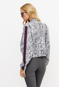 Jaqueta bomber com bolsos frontais estampada Instinto