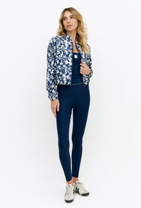 Jaqueta bomber com bolsos estampada Deep
