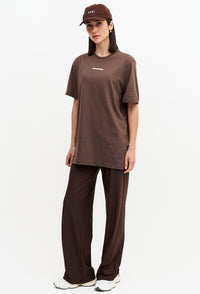 Camiseta lisa marrom café Domma