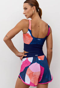 Conjunto Legging lisa com recorte + Top longo dupla face Acqua