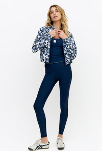 Legging com recorte lisa marinho Deep