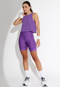 Regata running cropped roxo fusão Alquimia