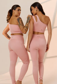 Legging lisa rose shine com bolsos Solare