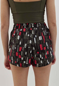 Shorts estampado 2 em 1 com bolsos e bermuda interna verde elite Voá