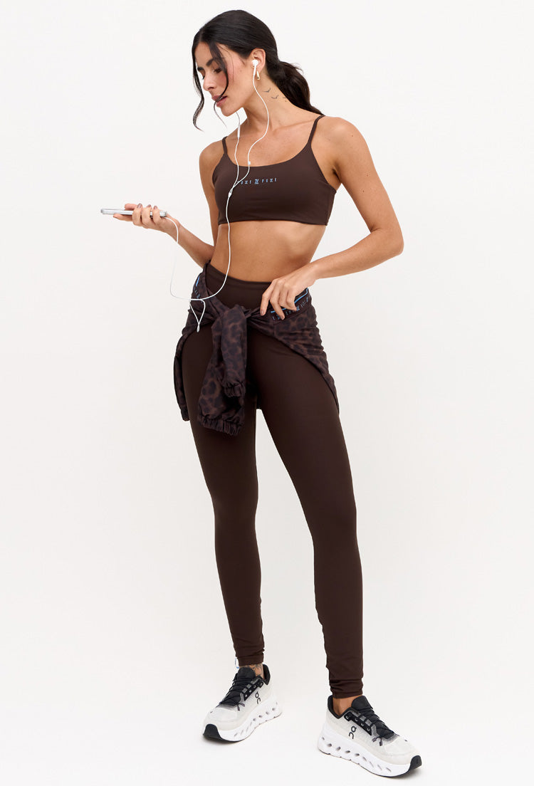Legging lisa marrom café Magna