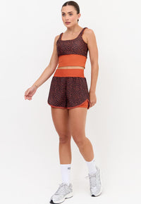 Short duplo estampado com bolso Anoitecer