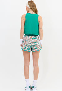 Regata cropped lisa verde folha Lance