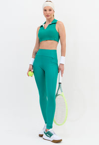 Legging com bolsos lisa verde folha Lance