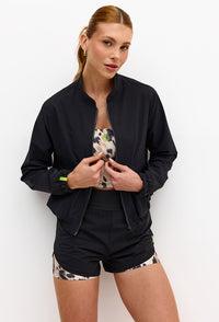 Shorts duplo liso preto com bolso Pure