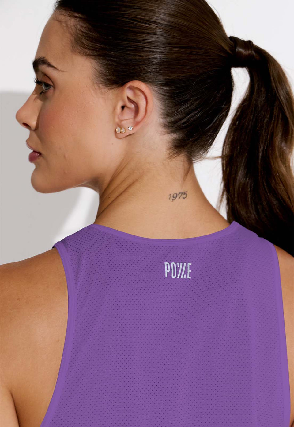 Regata running cropped roxo fusão Alquimia