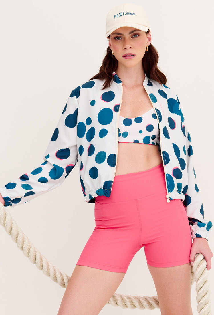 Bermuda lisa coral com bolsos Al mare