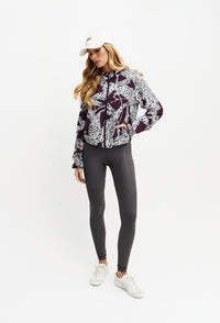 Legging com recorte e bolso lateral lisa chumbo instinto