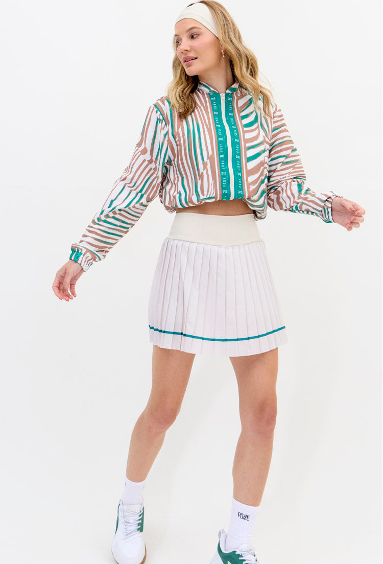 Saia plissada luna com bermuda e bolso interno duplo Lance