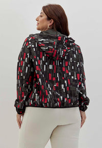 Jaqueta corta vento com bolsos estampada Voá