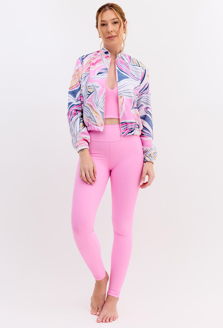 Legging lisa rosa pétala Aurora