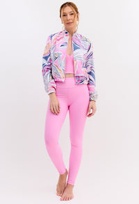 Legging lisa rosa pétala Aurora