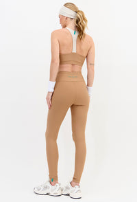 Legging com recorte lisa amêndoa Lance