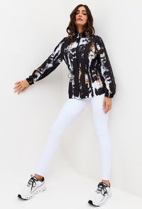 Legging branco cristal com detalhe preto bolsos laterais Pulsa
