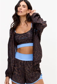 Shorts duplo azul fly com bolso estampado Magna