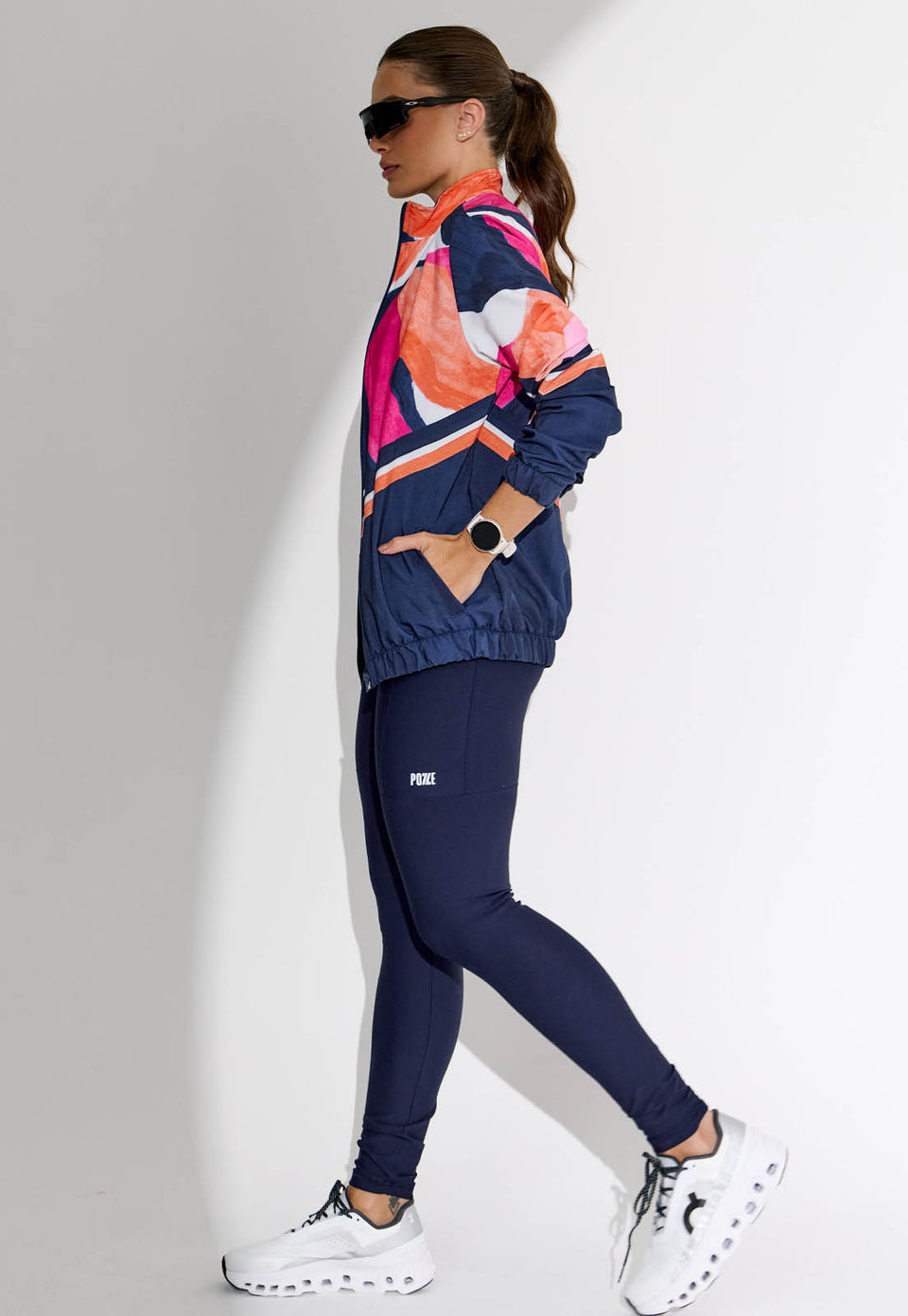 Legging running lisa marinho multibolsos Aqua
