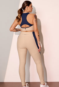 Conjunto Legging bicolor com bolso + Top nadador bicolor Gaia