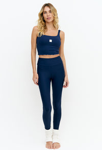 Legging com recorte lisa marinho Deep