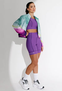 Bermuda running lisa roxo multibolsos Alquimia