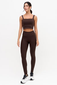 Legging lisa marrom café Magna