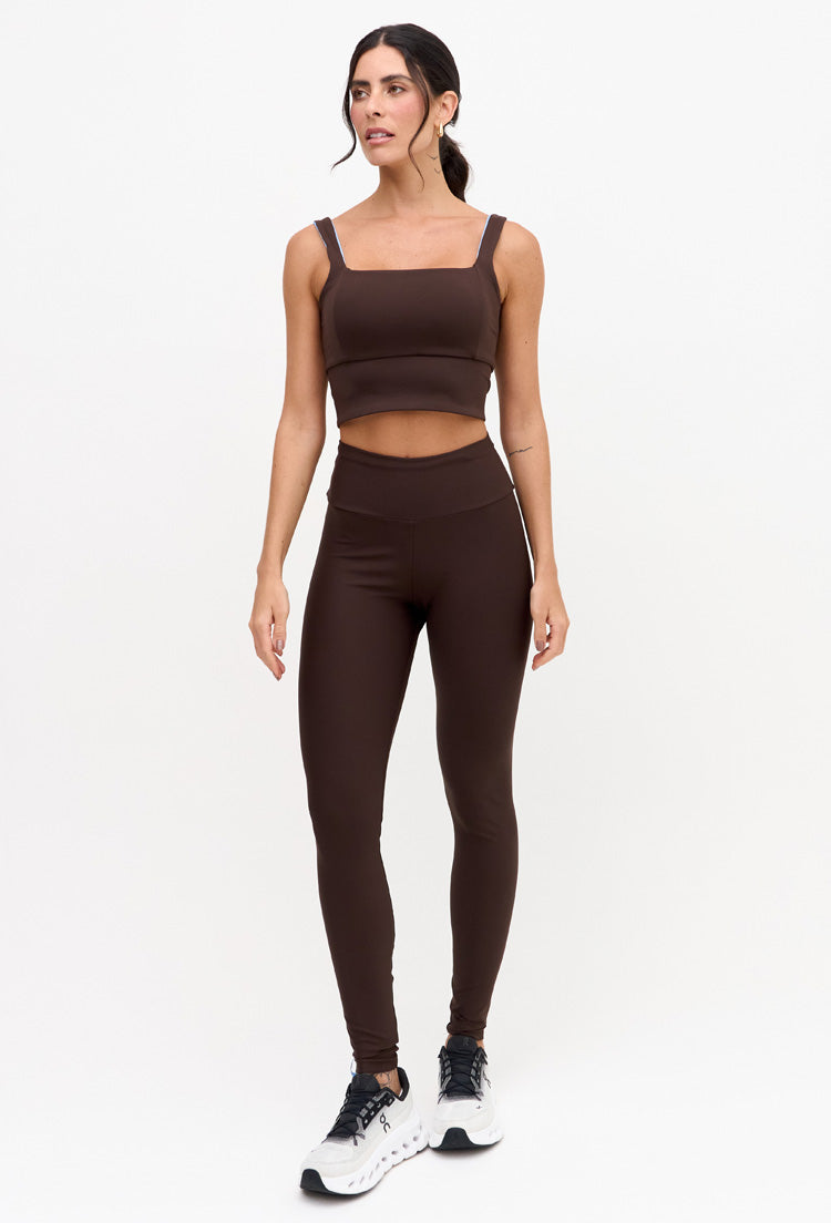 Legging lisa marrom café Magna