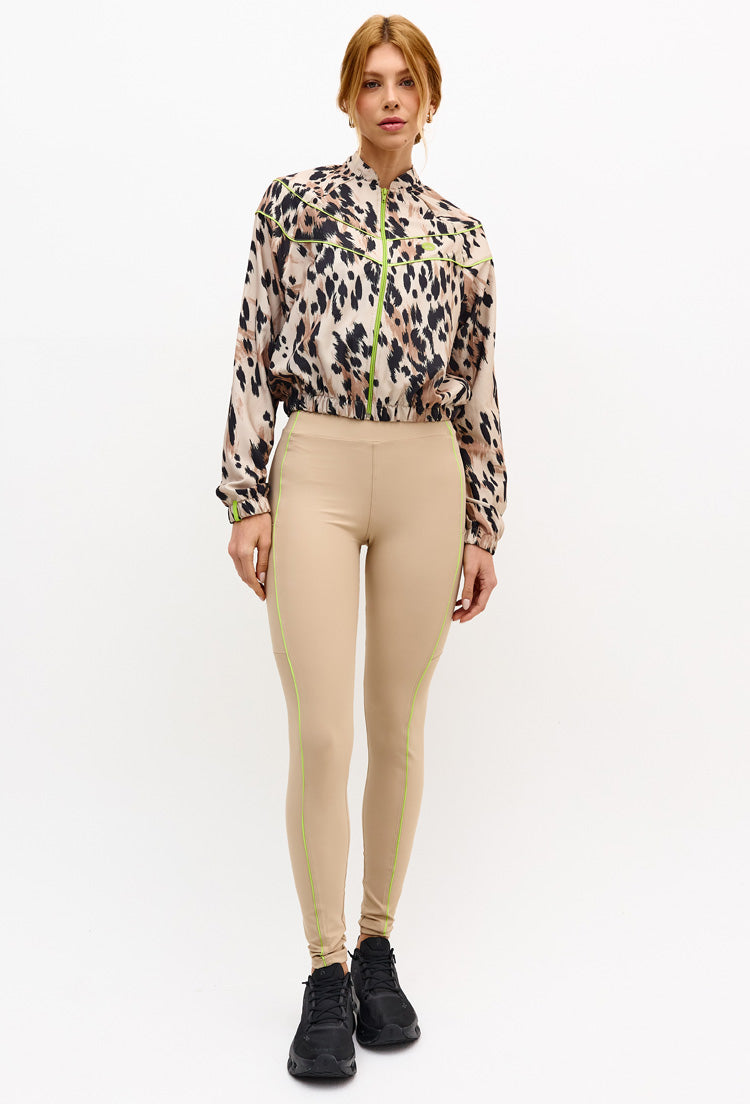 Jaqueta bomber com bolsos e recortes estampada Pure