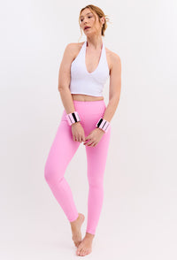 Legging lisa rosa pétala Aurora