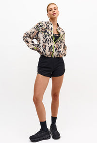 Jaqueta bomber com bolsos e recortes estampada Pure
