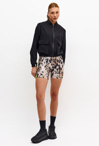 Jaqueta bomber com bolsos frontais lisa preto Pure
