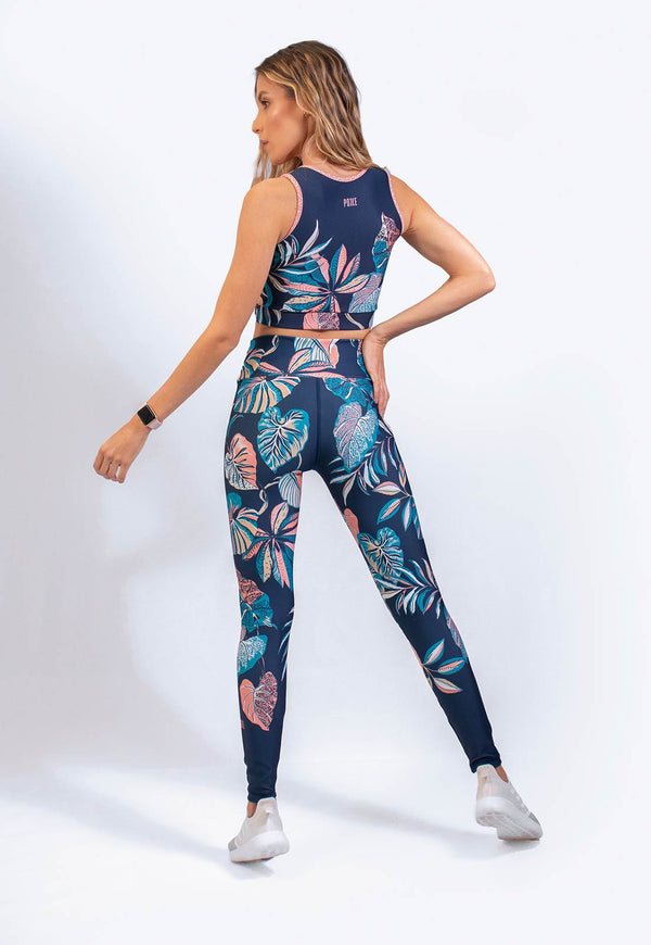 Top Folhas Estampa Botanical Garden