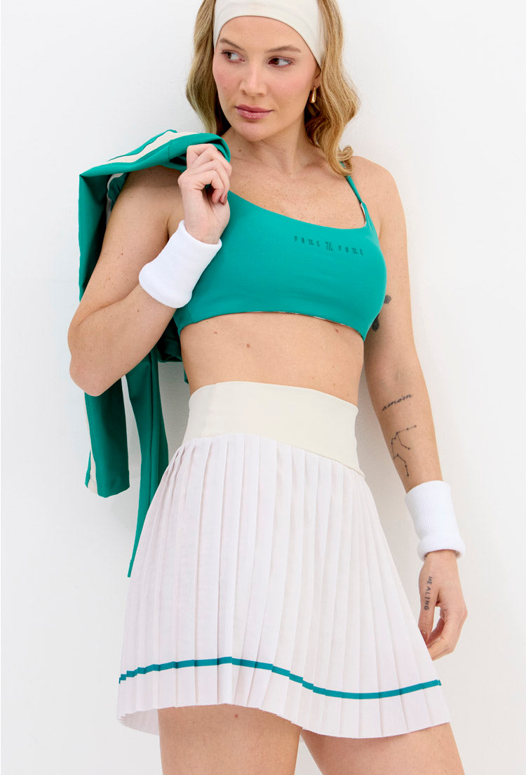 Saia plissada luna com bermuda e bolso interno duplo Lance