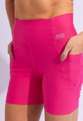 Bermuda lisa com bolsos rosa Anoitecer