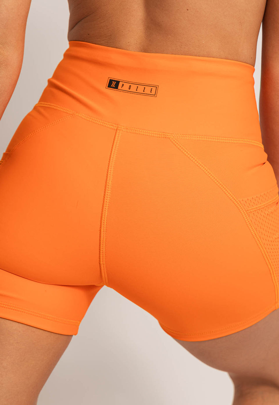 Bermuda lisa laranja magnético com bolsos Magnetic