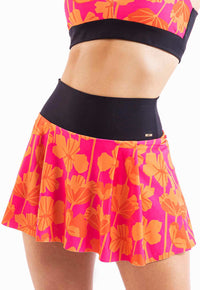 Shorts saia transpassada estampa Sunset