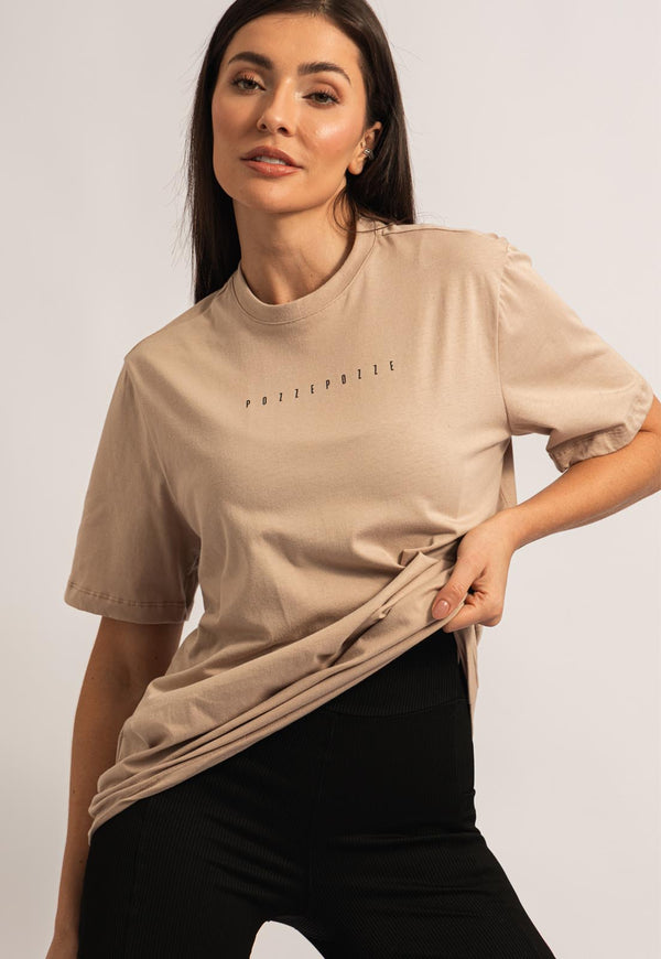 Camiseta lisa bege árido Magnetic