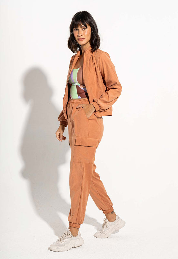 Calça jogger comfy com bolsos lisa Aura