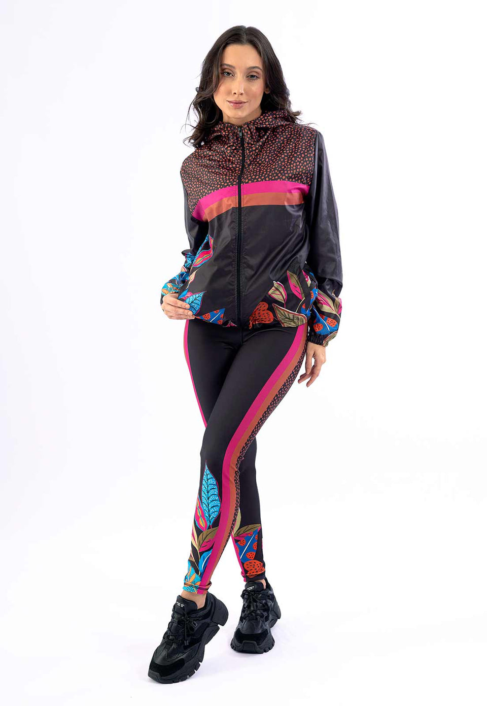 Legging com faixas laterais anoitecer
