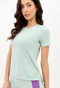 Tshirt alongada nas costas verde vital Alquimia