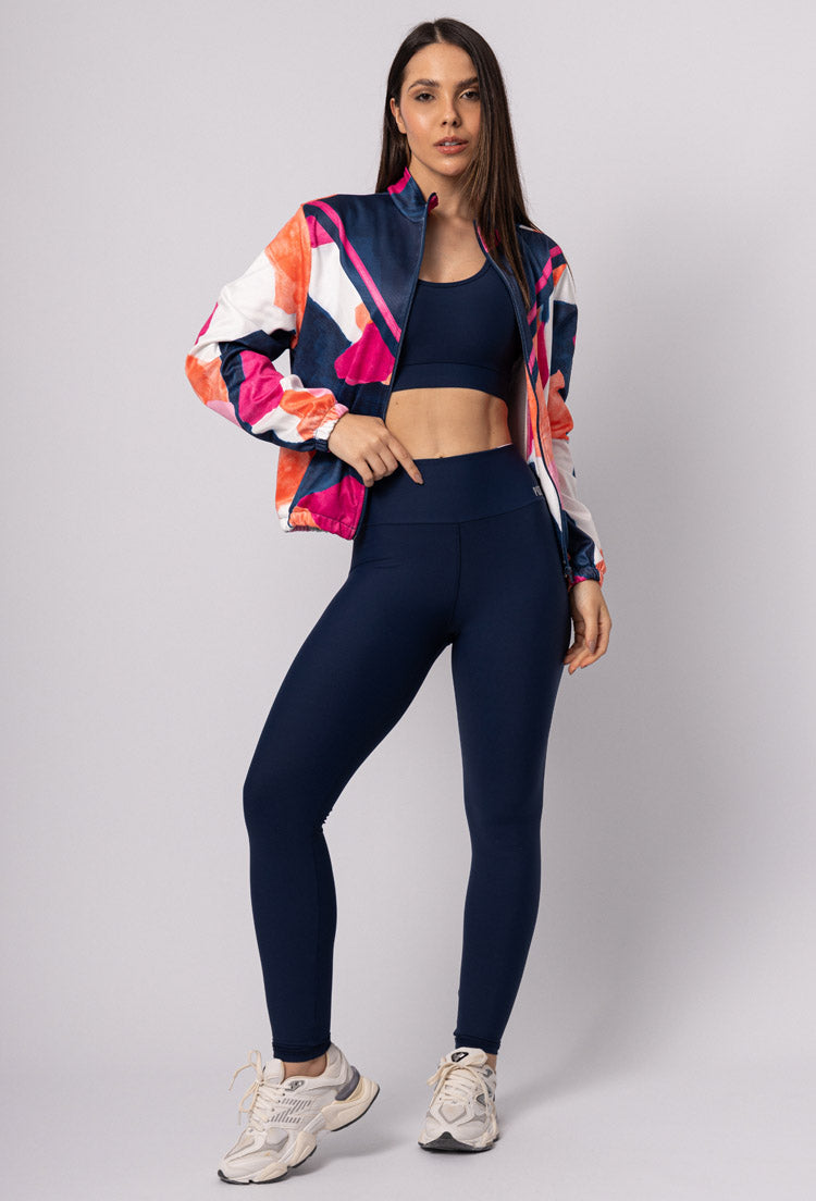 Jaqueta comfy de malha estampa Acqua