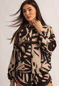Jaqueta Corta Vento com capuz estampada Magnetic