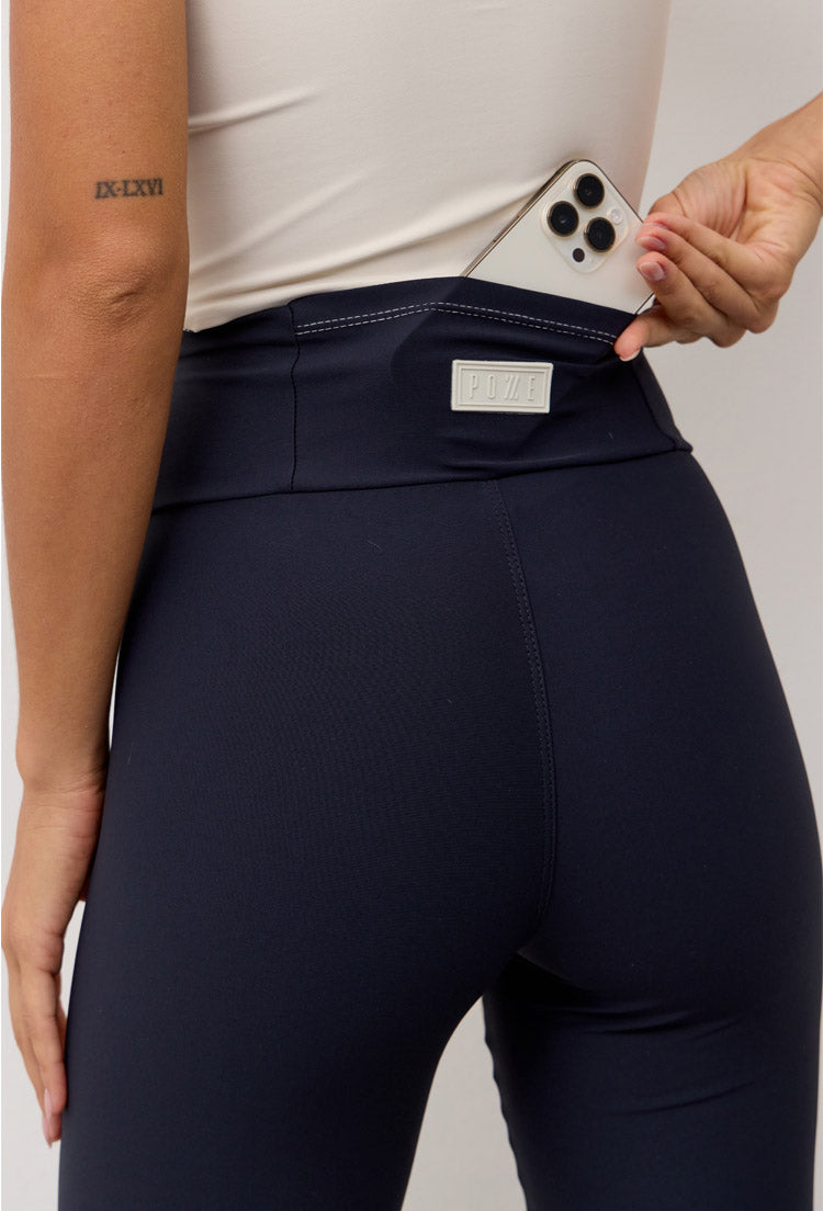 Legging com bolso bicolor luna e preto Athena
