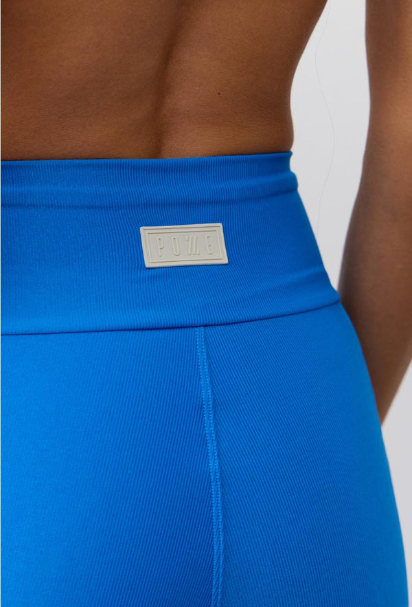 Legging com recorte e bolsos lisa azul santorini Athena