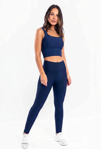 Conjunto Legging lisa com recorte + Top longo dupla face Acqua