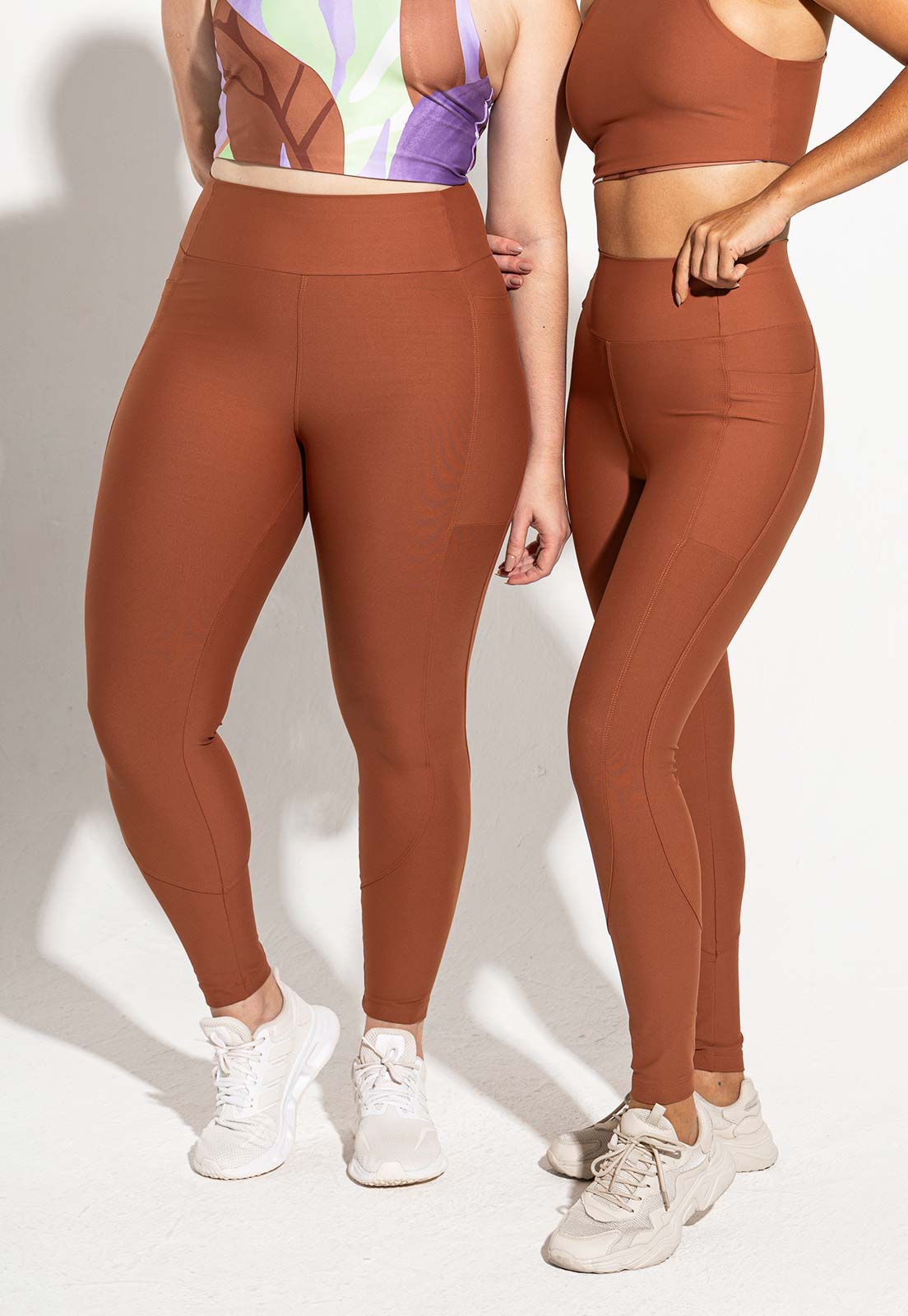 Legging lisa capuccino com bolsos Aura