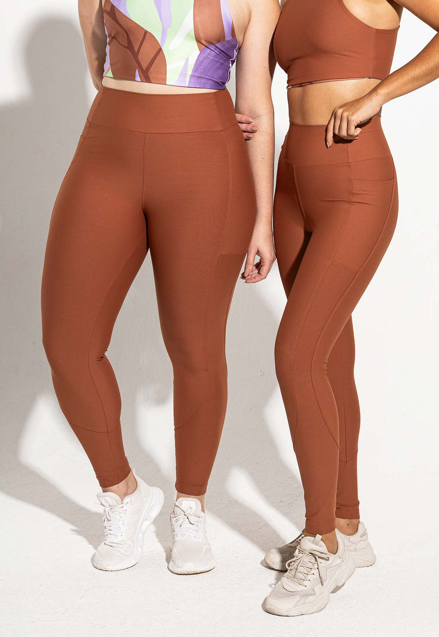 Legging lisa capuccino com bolsos Aura
